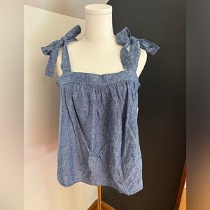 Denim-style tank top